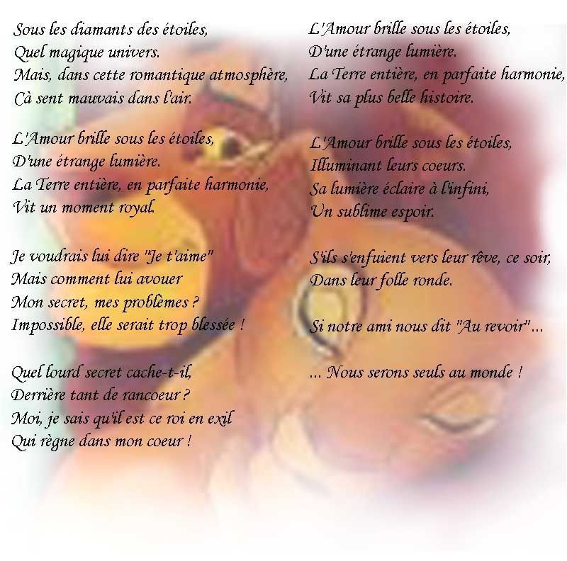 Paroles Le Roi Lion L'histoire De La Vie